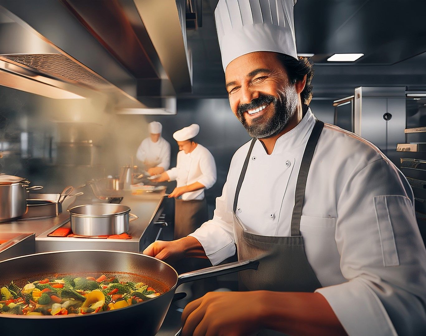 el servicio técnico clave para el éxito. Cocineros cuidan su maquinaria
