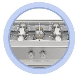 Quemadores de alto rendimiento 60% eficiencia de cocina de fuegos abiertos MaestroFlex Bonnet