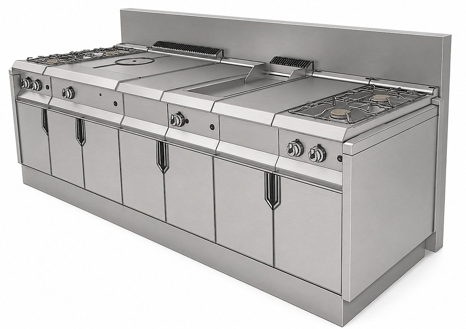 Encimera higiénica 3mmTop y acabado estanco FlushTop en cocina de fuegos abiertos Bonnet